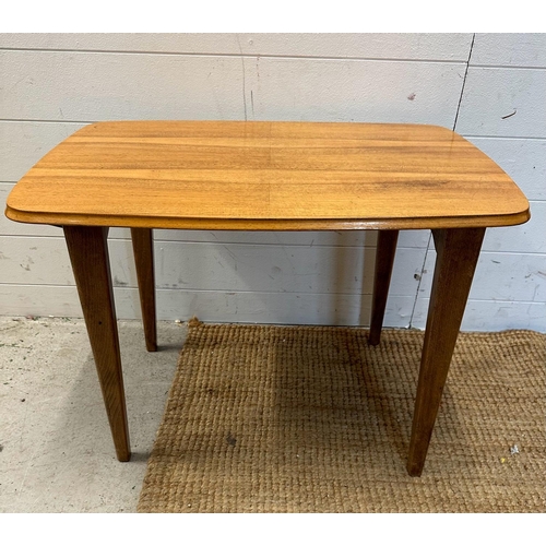 111 - A Mid Century collapsible side table on splayed legs (H50cm W70cm D47cm)