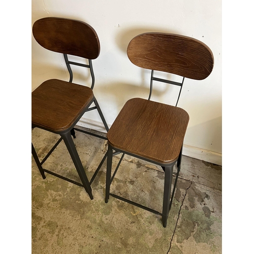 137 - Three farm house bar stools