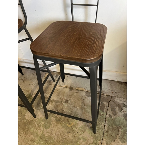 137 - Three farm house bar stools