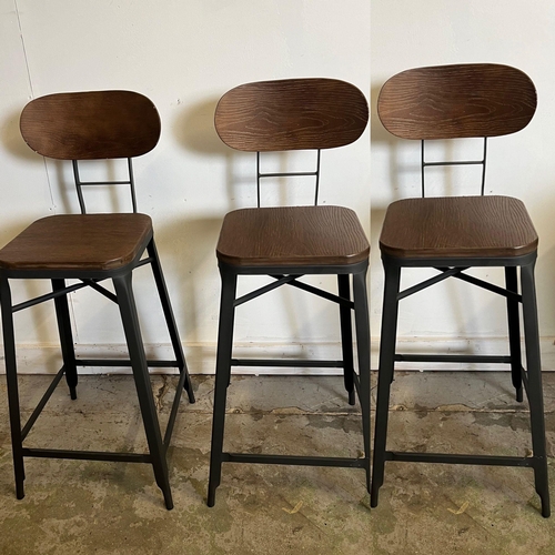 137 - Three farm house bar stools