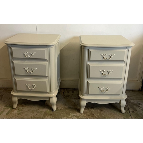 145 - A pair of Laura Ashley French style bedsides