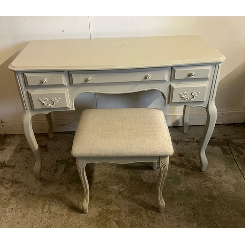 146 - A Laura Ashley dressing table and stool (H77cm W114cm D46cm)