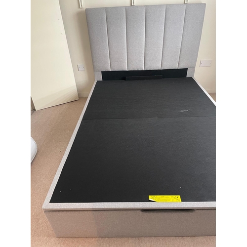 153 - A 4ft 6 bed with lift up frame for storage underneath