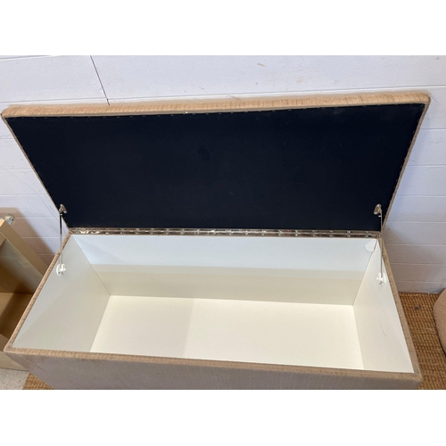 21 - A large upholstered blanket box (H55cm W120cm D50cm)