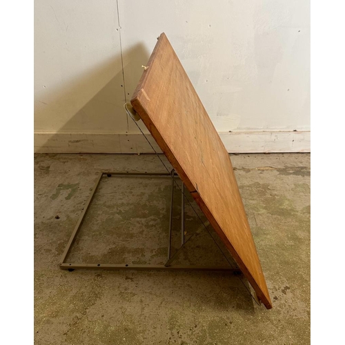 215 - A vintage folding desk top architects table