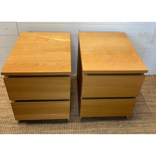 24 - A pair of Ikea Malm bedsides (H55cm W48cm D40cm)