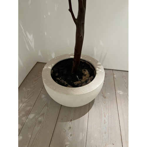 273 - An artificial tree in white pot H200cm