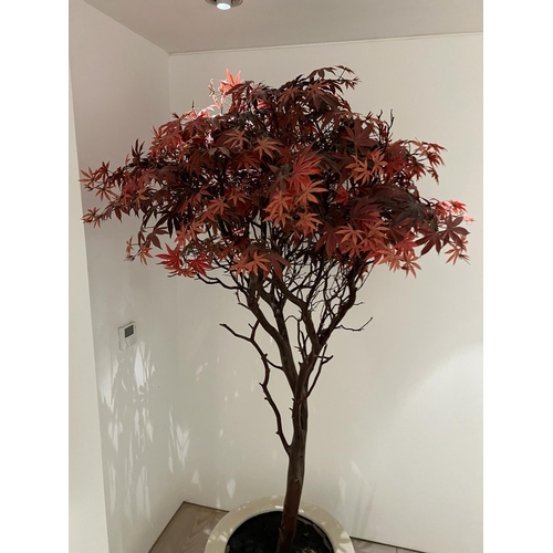 273 - An artificial tree in white pot H200cm