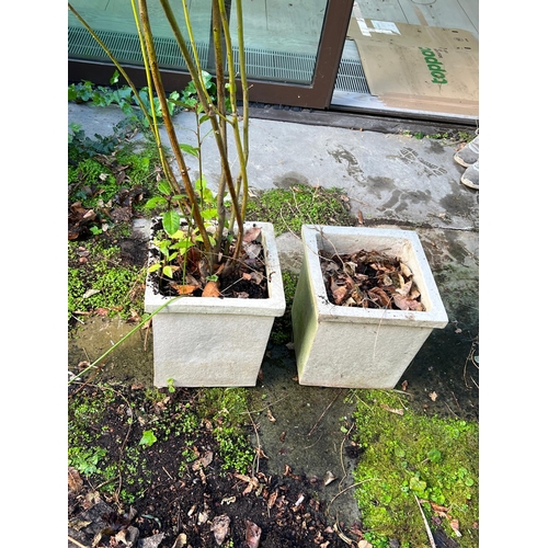 290 - A pair of square planters (H34cm SQ31cm)