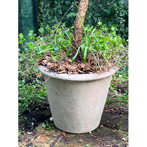 297 - A large composite stone planter (H65cm Dia65cm)