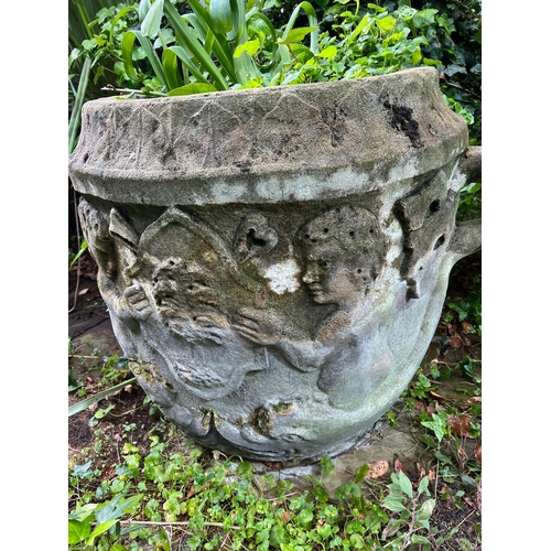 298 - A neoclassical style planter with handle to side