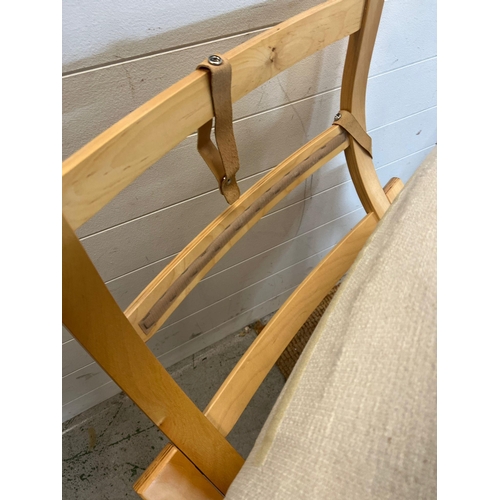 30 - A pair of Ikea Poang chairs and matching footstool