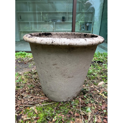 300 - A pair of large composite stone planters (H75cm Dia76cm)