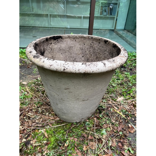 300 - A pair of large composite stone planters (H75cm Dia76cm)