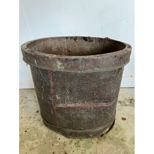 328 - An oval copper planter (H59cm W62cm D48cm)