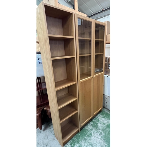 33 - A double and single glazed bookcase/display unit