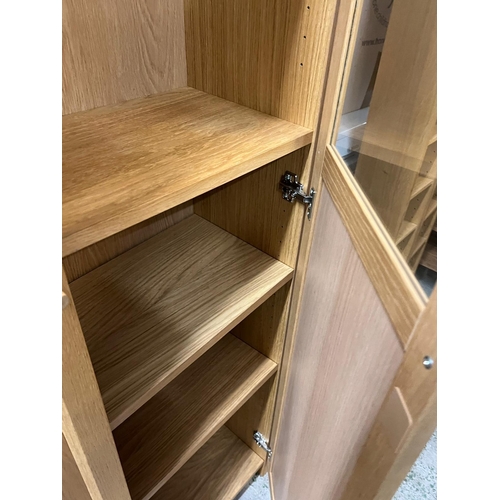 34 - A double and single glazed bookcase/display unit