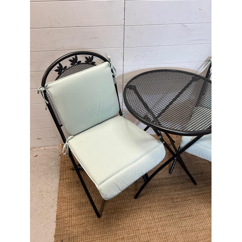 351 - A metal bistro set by Kettler