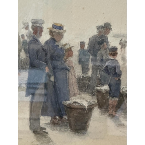 370 - A water colour of a Dorset beach scene by Edward Van Goethean signed and dated 1899 lower right