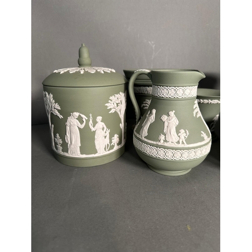 394 - A large selection of Wedgwood jasperware, various shapes and styles.