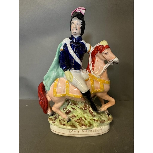 425 - Two Staffordshire flatbacks of Louis Napoleon and the Empress of France