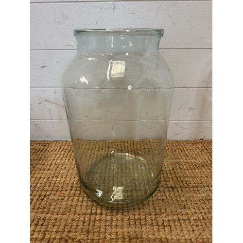 444 - A selection of four large contemporary glass vases. Height 40 and 39cm