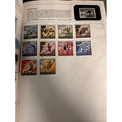 467 - An album of Uk and World stamps to include Germany, China and Russia various ages and denomination