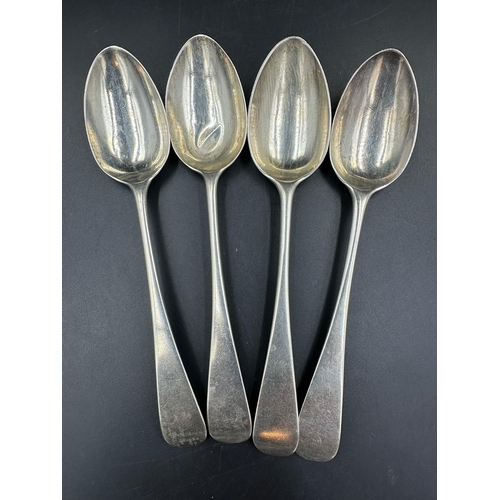 472 - Four Victorian silver teaspoons,hallmarked for London 1883 by Holland, Son & Slater