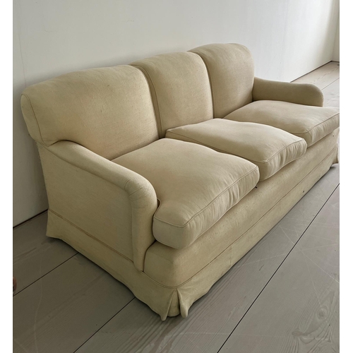 51 - Three seater sofa by Peter Dudgeon (W207cm D86cm)