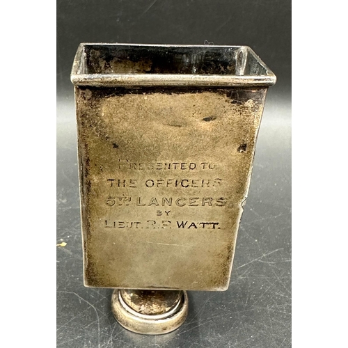 527 - A silver Matchbox case inscribed 