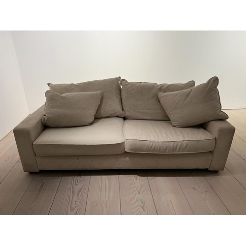 62 - A large two seater Collins and Hayes sofa (H74cm W214cm D95cm SH42cm)