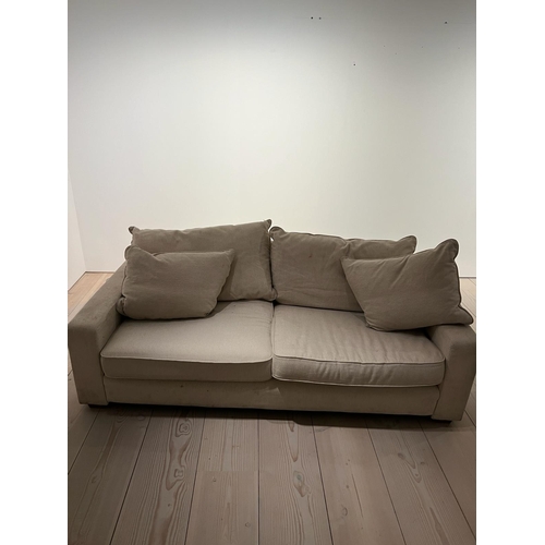 62 - A large two seater Collins and Hayes sofa (H74cm W214cm D95cm SH42cm)