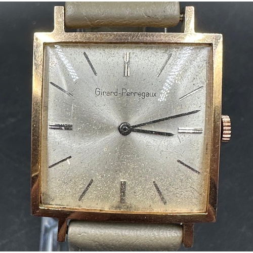 687 - An 18ct gold Girard Perregaux gentleman's wristwatch