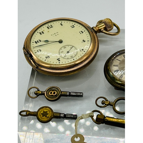 710 - Two brass pocket watches