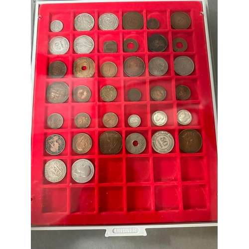 711 - A selection of world coins in seven trays, including Indian, Russian etc.