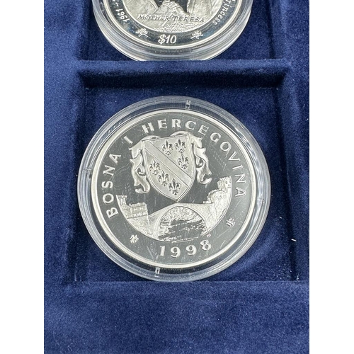 717 - Eleven silver collectable Crown coins celebrating the life of Princess Diana by the Westminster Mint