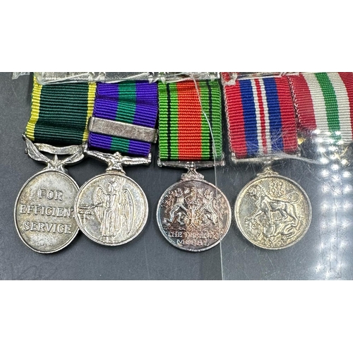 735 - A selection of dress medals to include George VI Efficient Service medal