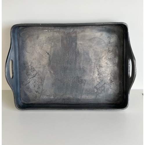 786 - A Distressed galvanized deep tray (47cm x 35cm)