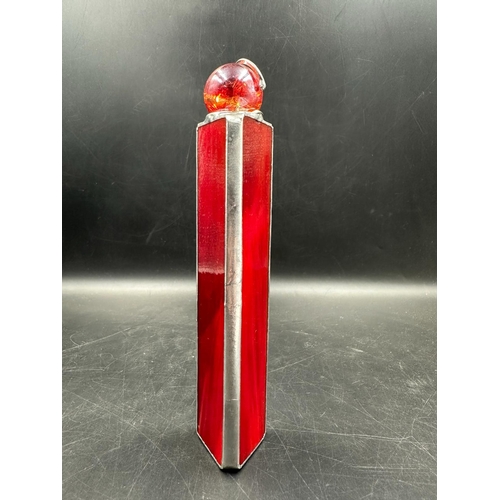 805 - A 1920's Kaleidoscope in reds and oranges with a rotating spherical lens