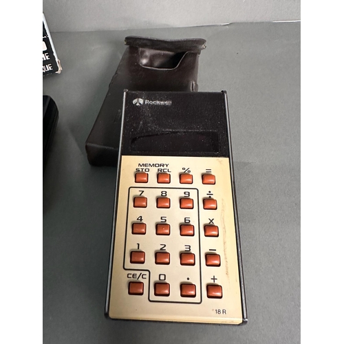 839 - A vintage Blip digital game and a cased Rockwell calculator