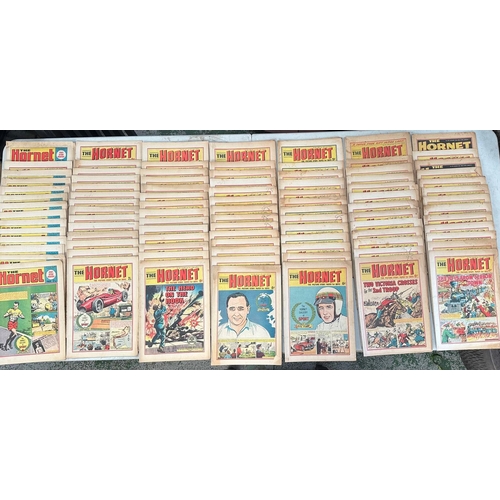 845 - A large collection of vintage The Hornet comics 1960's and 1970's