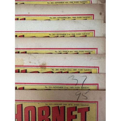 845 - A large collection of vintage The Hornet comics 1960's and 1970's