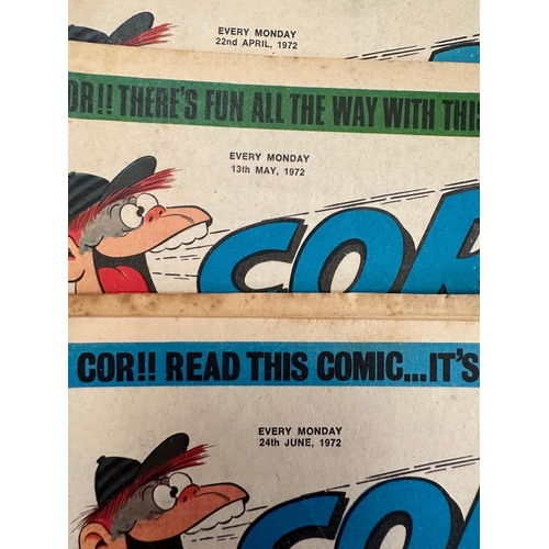 846 - A collection of vintage cor comics including issue No1