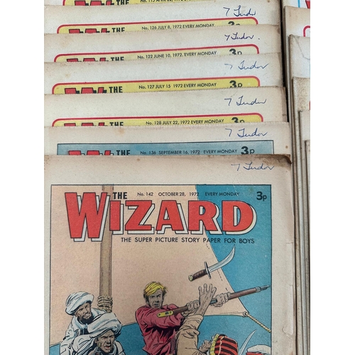 848 - A collection of vintage The Wizard comics including issue 1 and 2