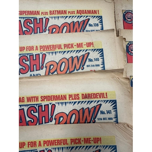 852 - A long continuous run of vintage “POW” comics to include issue 1-3