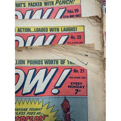 852 - A long continuous run of vintage “POW” comics to include issue 1-3