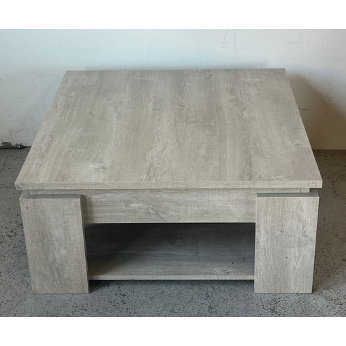 102 - A contemporary square coffee table (H38cm SQ80cm)