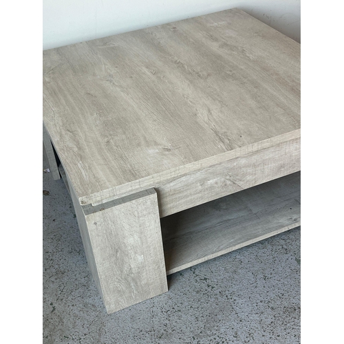 102 - A contemporary square coffee table (H38cm SQ80cm)