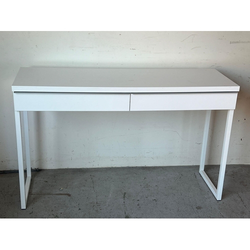 103 - Ikea desk with metal legs (H76cm W120cm D43cm)