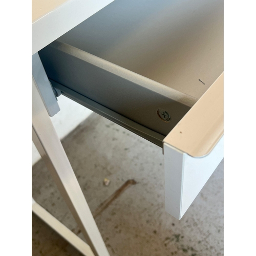 103 - Ikea desk with metal legs (H76cm W120cm D43cm)